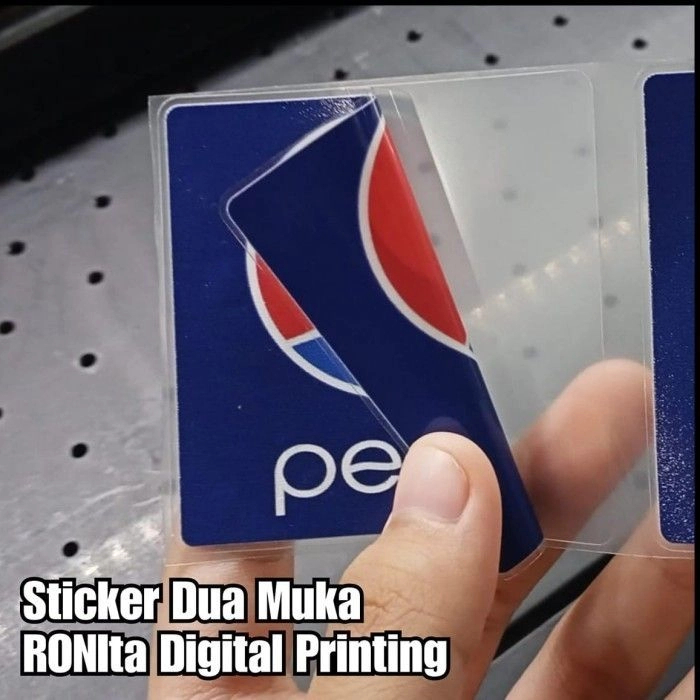 Cetak Stiker Premium RDS TRANSPARAN SUPER CLEAR Diecut 1/2 M  (2 Lembar 45x60cm) Tinta UV & Tinta Putih