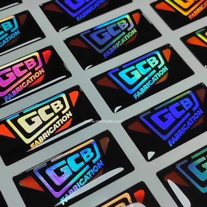 Cetak Stiker Timbul Resin 3D & Super Gloss Potong Kiss Cut - Sifatnya Lentur, Bisa Indoor Outdoor Cocok Untuk Logo, Emblem, Souvenir, Plakat dan Sebag