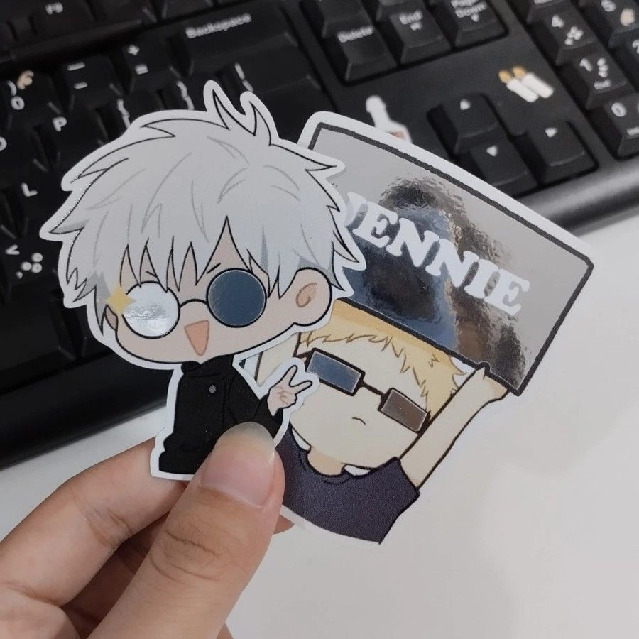 Cetak Stiker Hologram / Chrome / Hologram Galaxy Premium Maxdecal Diecut Varian Tinta UV Gell Dengan Kombinasi Tinta Putih - DcutHlgrmCMYKWh