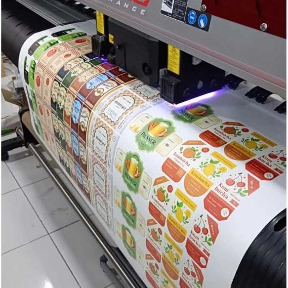 Cetak Stiker Label Roll Sintetis Yupo UV A3