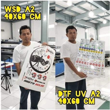 Print DTF UV / Decal Kering / Stiker Sablon 58x50 Custom