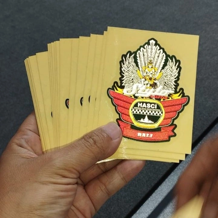 Cetak Sticker Skotlet Masking Meteran Tinta UV Gell - Stiker Skotlet Bisa Nyala atau Berpendar Ketika Terkena Cahaya