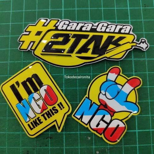 Sticker Emboss Vinyl RDS Gloss Uv Diecut  Custom