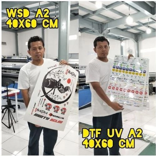 Cetak DTF UV / Decal Kering / Stiker Sablon 58x50cm