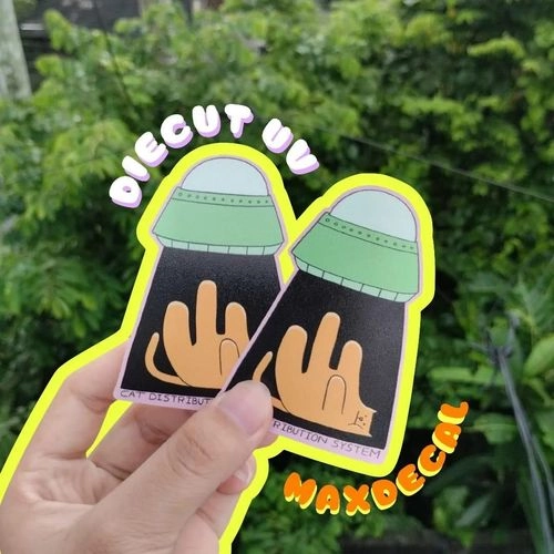 Cetak Stiker Vinyl Premium Maxdecal Tinta UV Potong Diecut - UVGELL